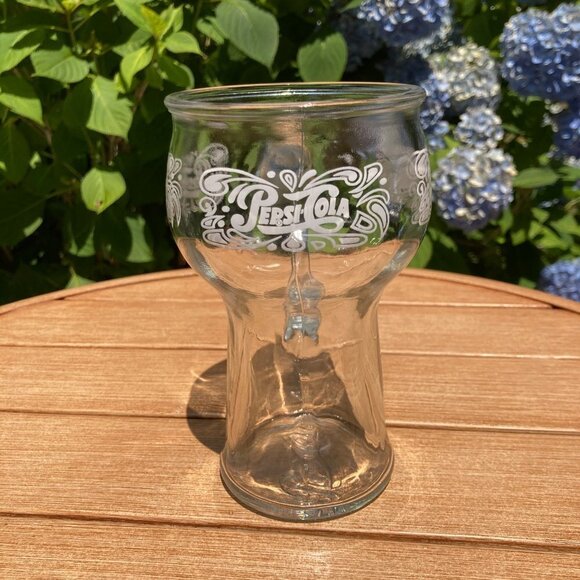 Vintage 16 oz. Pepsi Cola Clear Glass Mug - Picture 3 of 6